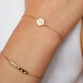 Taurus Zodiac Pendant 18k Gold-Plated Bracelet