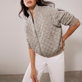 Quilted Bomber Jacket