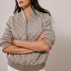 Quilted Bomber Jacket
