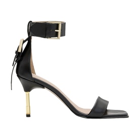 Noir Buckle Heeled Sandals