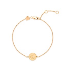 Libra Zodiac Pendant 18k Gold-Plated Bracelet