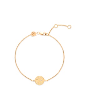 Libra Zodiac Pendant 18k Gold-Plated Bracelet