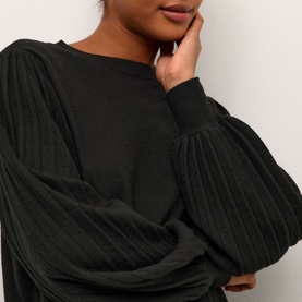 Bishop-Sleeve Sweater