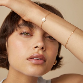 Leo Zodiac Pendant 18k Gold-Plated Bracelet