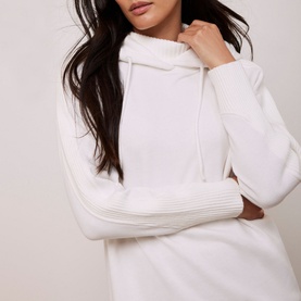 Ribbed Drawstring Hoodie