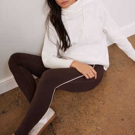 Ribbed Drawstring Hoodie