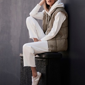 Ribbed Drawstring Hoodie