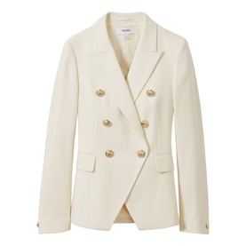 Tally Textured Double-Breasted Blazer