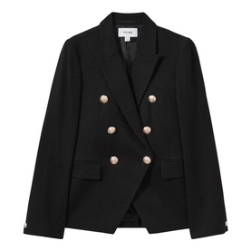 Tally Textured Double-Breasted Blazer