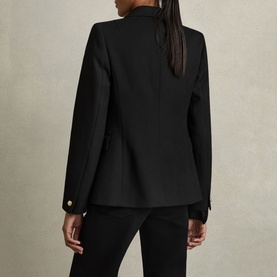 Tally Textured Double-Breasted Blazer