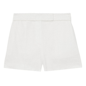 Fawn Linen Whipstitch Shorts