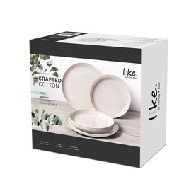 Crafted Cotton 4-Piece Dinner Set