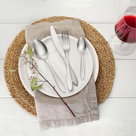 Arthur 30-Piece Brushed Cutlery Set