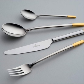 Ella Twenty-Four Piece Gold-Plated Cutlery Set