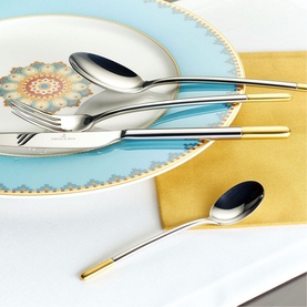 Ella 30-Piece Gold-Plated Cutlery Set