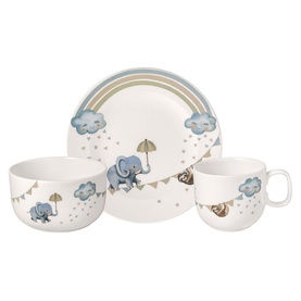Walk Like An Elephant 3-Piece Crockery Set