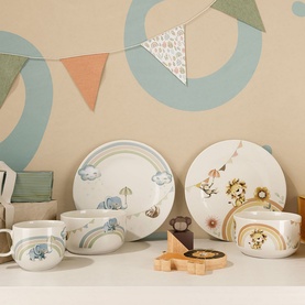 Walk Like An Elephant 3-Piece Crockery Set