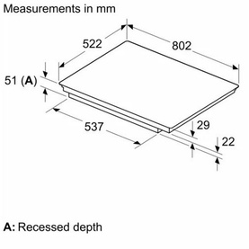 N70 Induction Hob 80cm Black