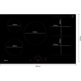 N70 Induction Hob 80cm Black