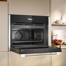 N70 Built In Compact Oven with Microwave Function Stainless Steel