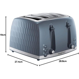 Honeycomb Toaster 4 Slice Grey