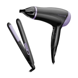 Hairdryer and Straightener Pack Black