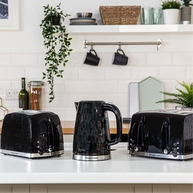 Honeycomb Toaster 4 Slice Black