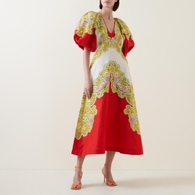 Sierra Baroque Print Dress