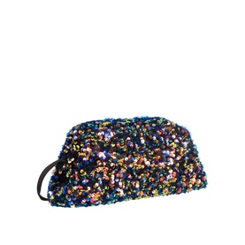 Part Two Dalina Sequin Crossbody Bag in multi, pouch silhouette with all-over multicolour sequin embellishment and dark crossbody strap