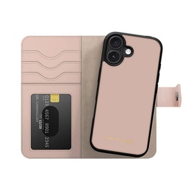 Pink Leather Folio iPhone 16 Plus