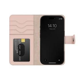 Pink Leather Folio iPhone 16 Plus