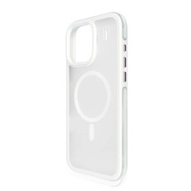 Ideal of Sweden iPhone 16 Pro Max Bumper Case in white with MagSafe ring, frosted back panel and raised edges