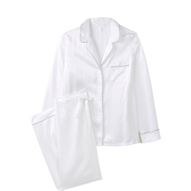 Silk Piped Pyjama Set