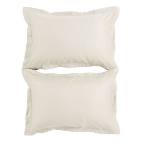 400 Thread Count Sateen Oxford Pillowcase Pair Ivory