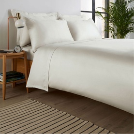400 Thread Count Sateen Oxford Pillowcase Pair Ivory