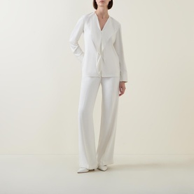 Draped-Front Blouse