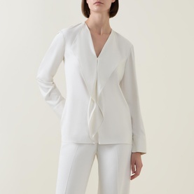 Draped-Front Blouse
