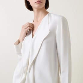 Draped-Front Blouse