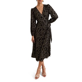 Jazminda Abstract Print Wrap Dress