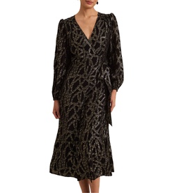Jazminda Abstract Print Wrap Dress