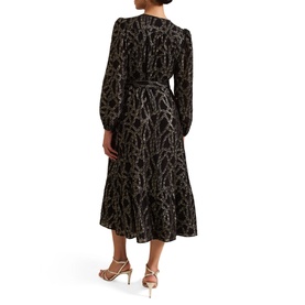 Jazminda Abstract Print Wrap Dress