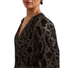 Jazminda Abstract Print Wrap Dress