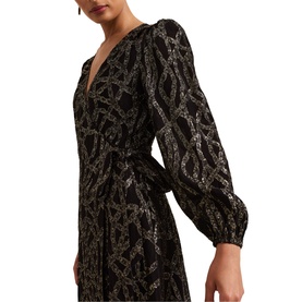 Jazminda Abstract Print Wrap Dress