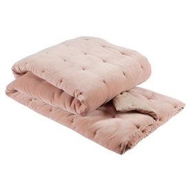 Jaipur Velvet Filled Throw Dusty Pink