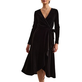 Julia Velvet Wrap Dress