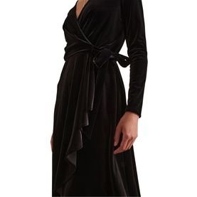 Julia Velvet Wrap Dress