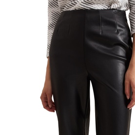Mya Faux Leather Cropped Trousers