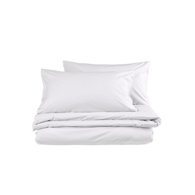 200 Thread Count Organic Percale Duvet Set White