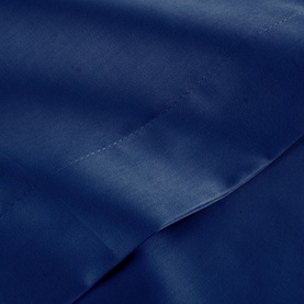 400 Thread Count Sateen Flat Sheet Navy