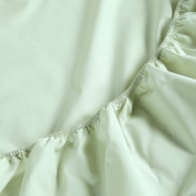 200 Thread Count Organic Percale Fitted Sheet Sage